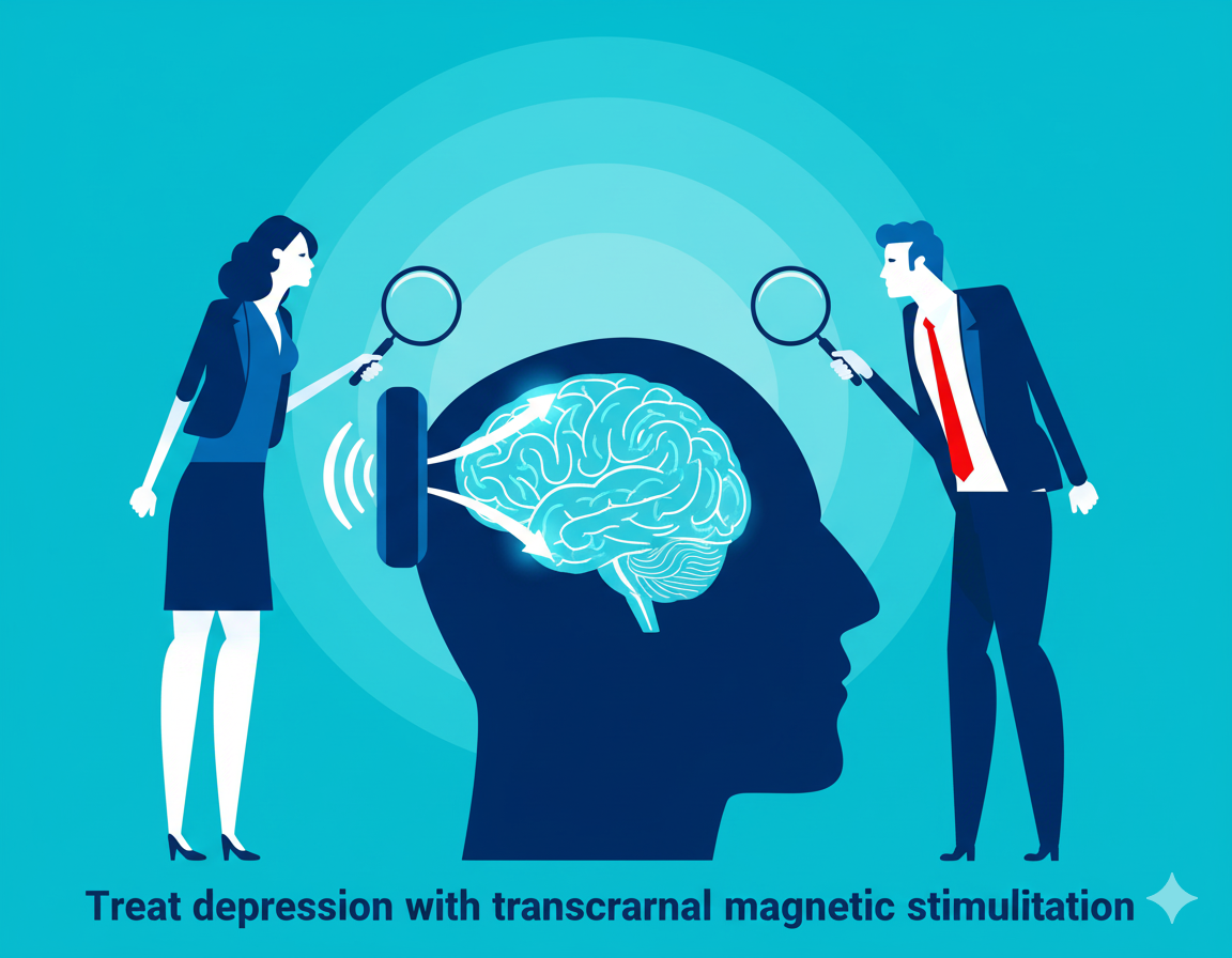 Treat Depration with Transcranial Magnetic Stimulation (TMS)